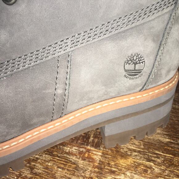 Timberland Womens 7 Courmayeur Valley Boot Waterproof 6" w/ Shearling Gray - Picture 12 of 12